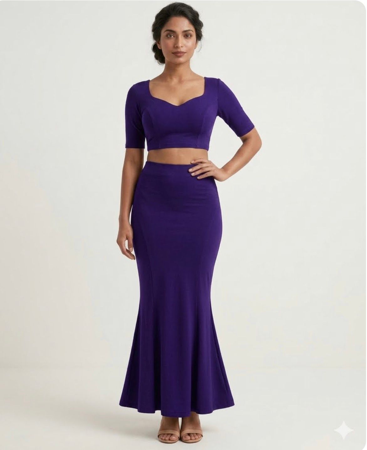 Fishtail Mermaid Shapewear Skirt - Navy Blue